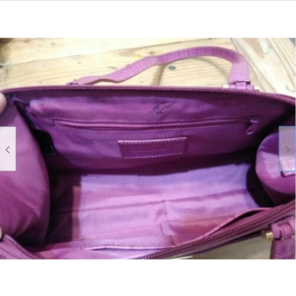 Etienne Aigner Bags Etienne Aigner Pink Croc Embossed Leather